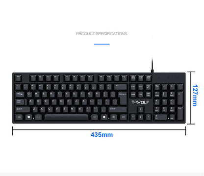 Lei Lang T15 wired USB keyboard laptop for office, home, and business use