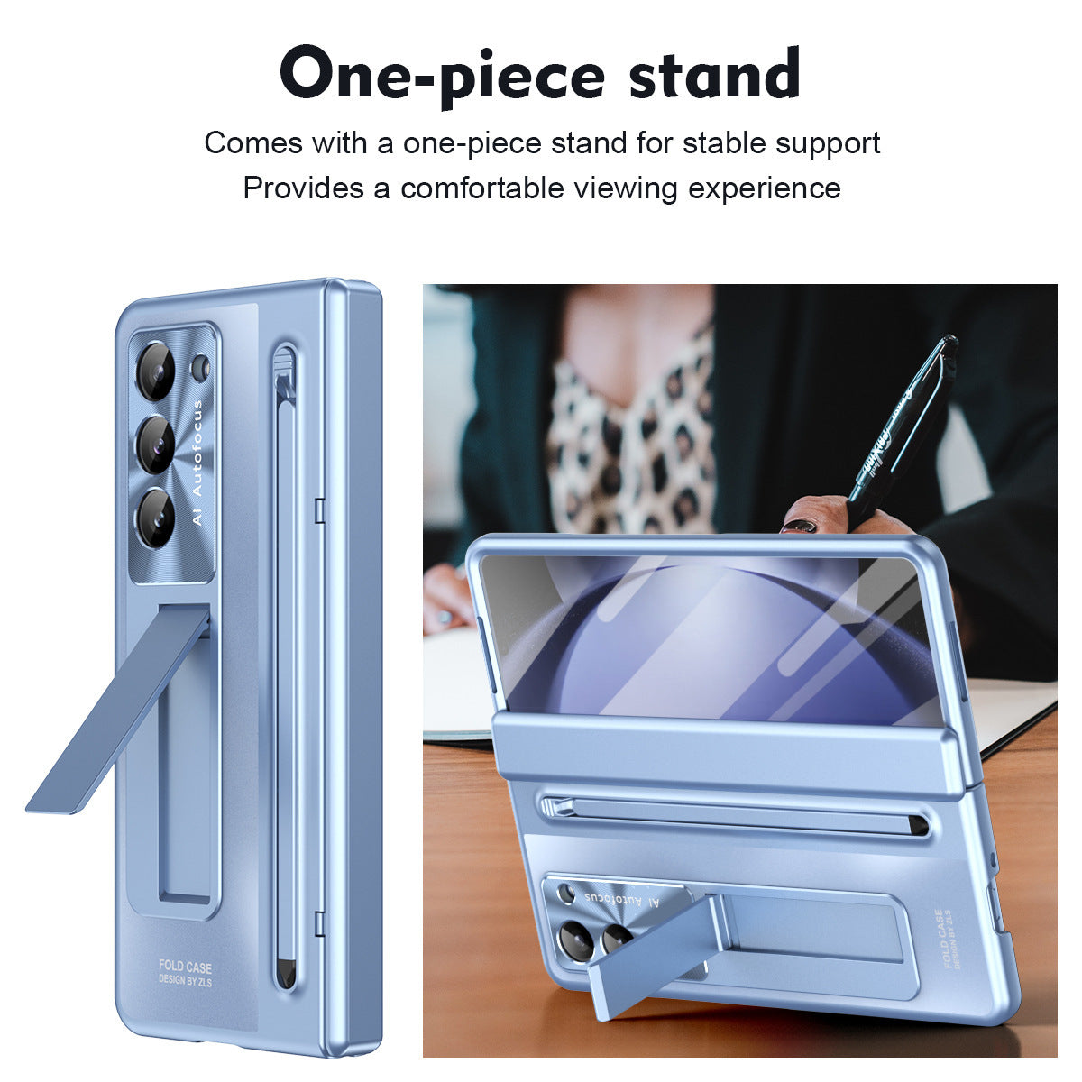 Suitable for Samsung Galaxy Z Fold6 mobile phone case shell film integrated bracket with stylus Z Fold5 anti-fall