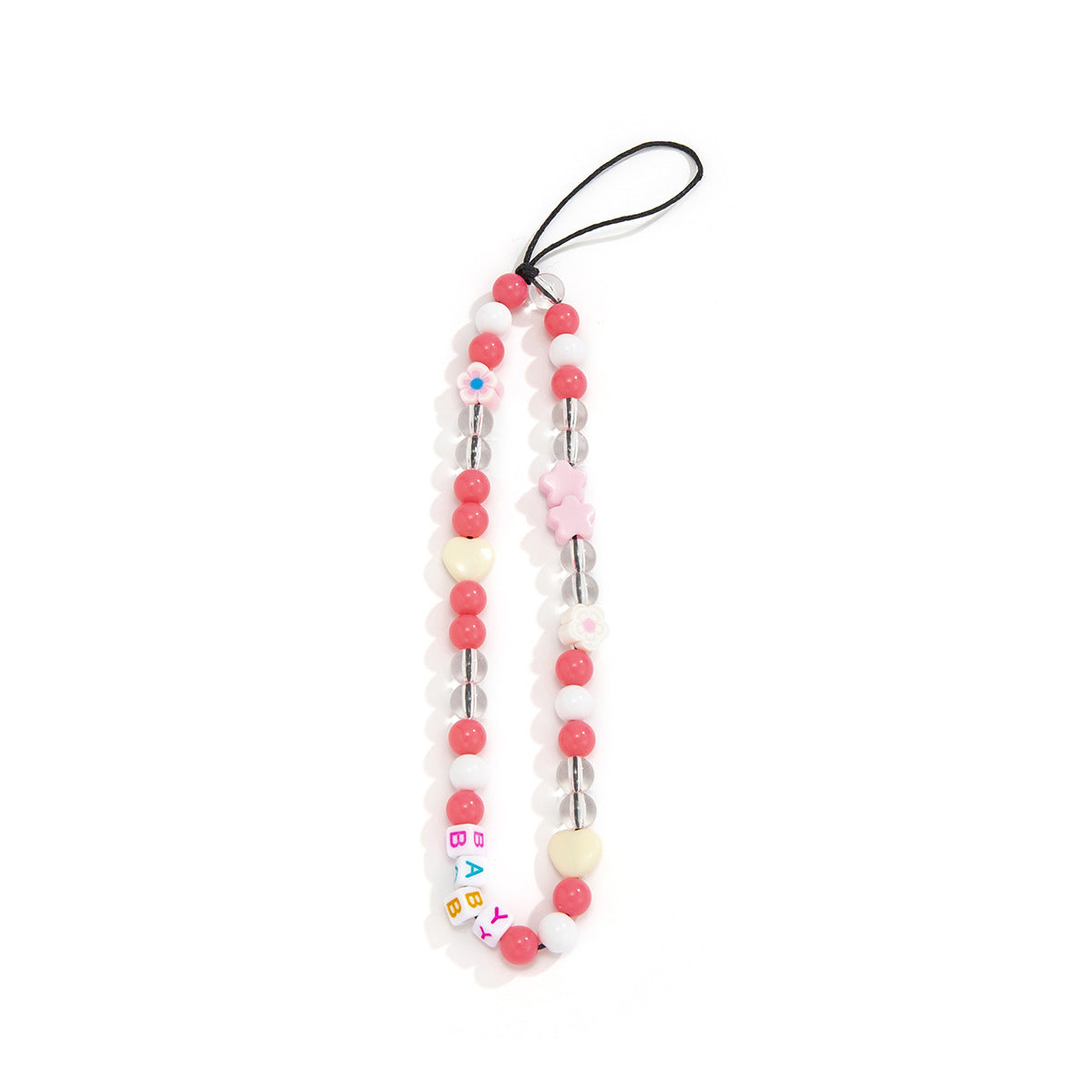 Fashion daisy acrylic letter bag, mobile phone hanging chain, handmade bead weaving accessories