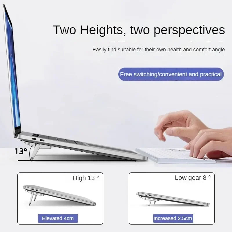 Adjustable Folding Laptop Stand Mini Legs Ultra-thin Portable Support for Macbook Notebook Cooling Holder Feet Invisible Bracket