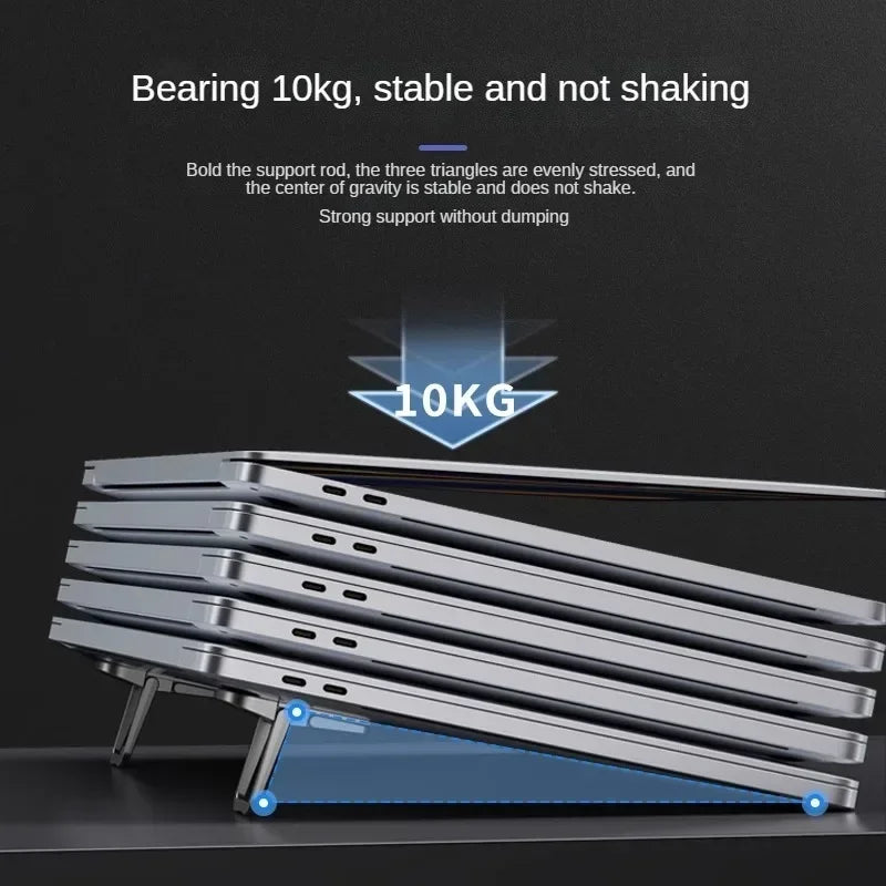 Adjustable Folding Laptop Stand Mini Legs Ultra-thin Portable Support for Macbook Notebook Cooling Holder Feet Invisible Bracket