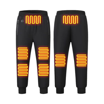 New winter smart heating sweatpants with fashionable ankle binding and dual interface temperature controlled warm cotton pants