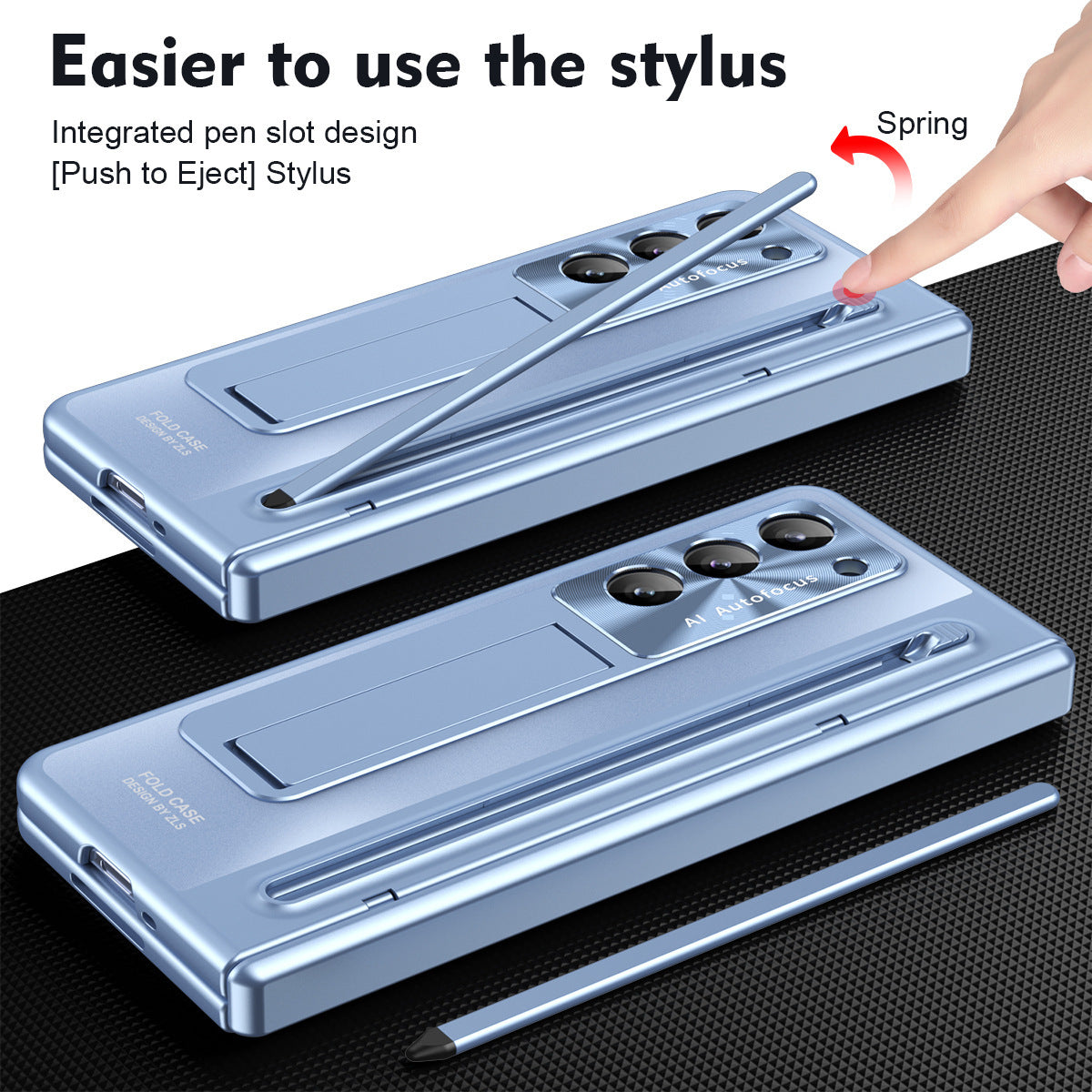 Suitable for Samsung Galaxy Z Fold6 mobile phone case shell film integrated bracket with stylus Z Fold5 anti-fall